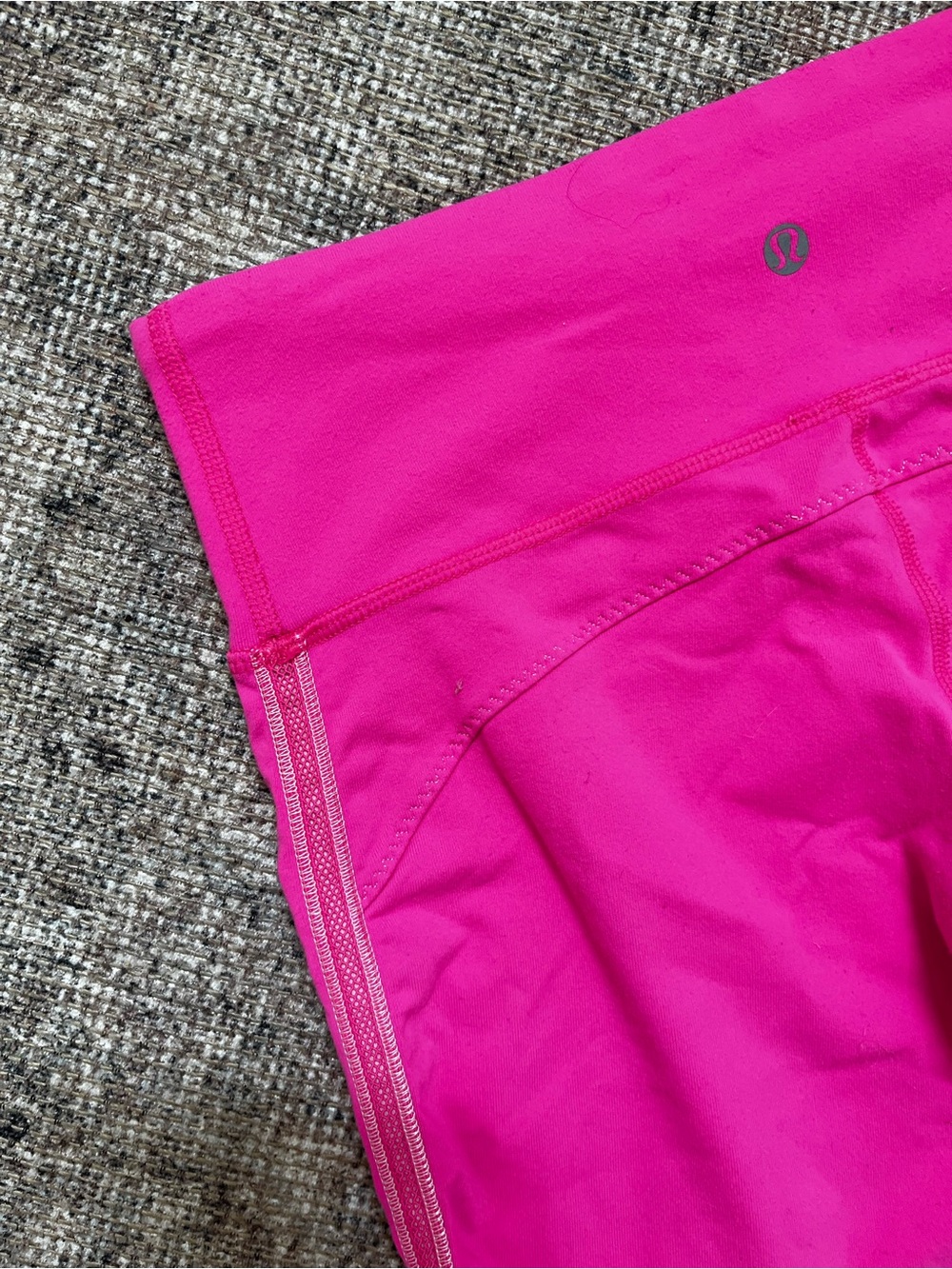 lululemon athletica Bright Pink Ruched Athletic Cropped Leggings 6